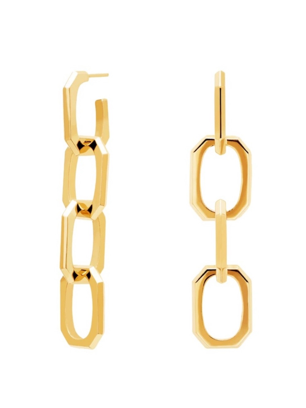 Pdpaola for Zales Chain Link 18k Gold Plate Drop Earrings